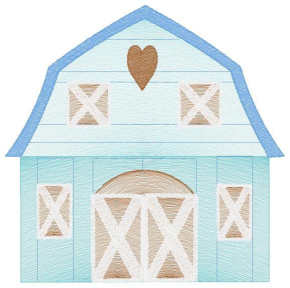 Barn animals embroidery design - Farm embroidery designs machine embroidery pattern - Horse shed pig sheep embroidery file - Farm building