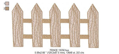 Barn fence embroidery design - Farm fence embroidery designs machine embroidery pattern - Horse pig sheep embroidery file - Boy embroidery
