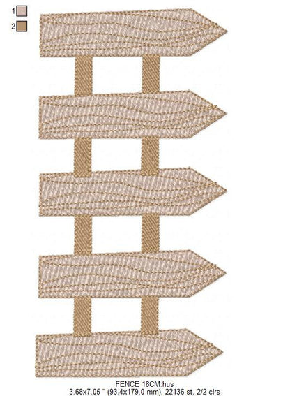 Barn fence embroidery design - Farm fence embroidery designs machine embroidery pattern - Horse pig sheep embroidery file - Boy embroidery