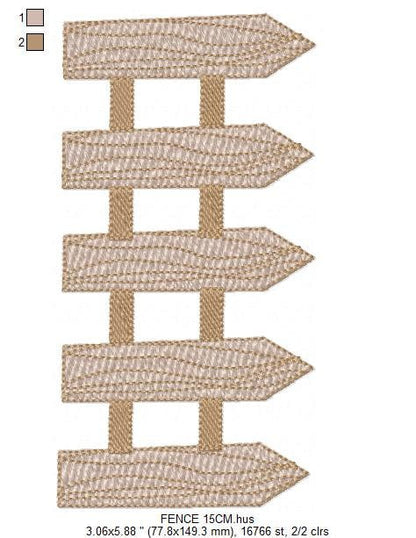Barn fence embroidery design - Farm fence embroidery designs machine embroidery pattern - Horse pig sheep embroidery file - Boy embroidery