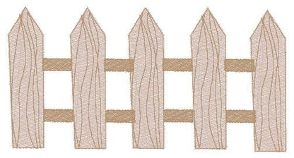 Barn fence embroidery design - Farm fence embroidery designs machine embroidery pattern - Horse pig sheep embroidery file - Boy embroidery