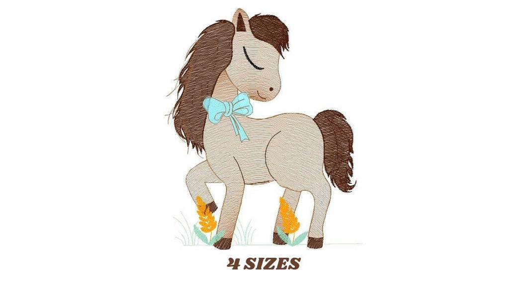 Horse embroidery design - Cowboy Farm animals embroidery designs machine embroidery pattern - Horse ranch embroiery file - instant download