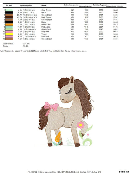 Horse embroidery design - Farm animals embroidery designs machine embroidery pattern - Horse ranch embroiery file - instant download pes