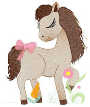 Cargar imagen en el visor de la galería, Horse embroidery design - Farm animals embroidery designs machine embroidery pattern - Horse ranch embroiery file - instant download pes
