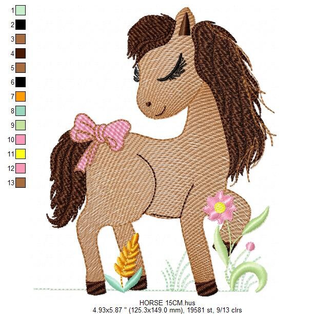 Horse embroidery design - Farm animals embroidery designs machine embroidery pattern - Horse ranch embroiery file - instant download pes