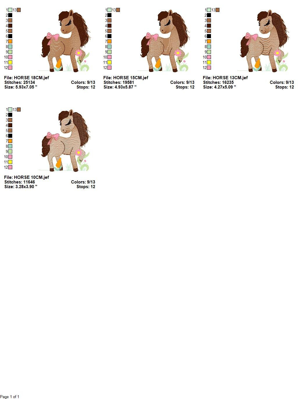 Horse embroidery design - Farm animals embroidery designs machine embroidery pattern - Horse ranch embroiery file - instant download pes