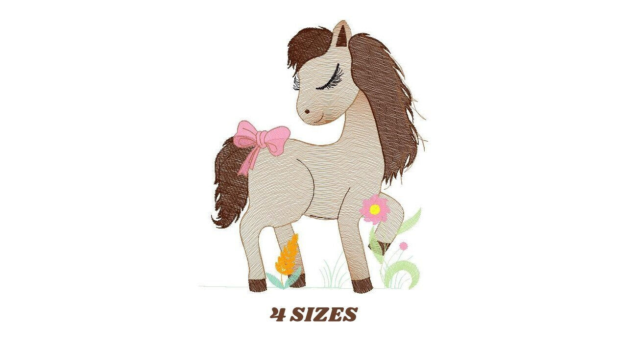 Horse embroidery design - Farm animals embroidery designs machine embroidery pattern - Horse ranch embroiery file - instant download pes