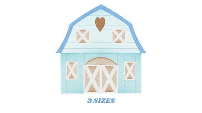 Barn animals embroidery design - Farm embroidery designs machine embroidery pattern - Horse shed pig sheep embroidery file - Farm building