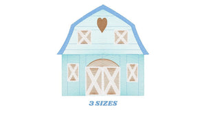 Barn animals embroidery design - Farm embroidery designs machine embroidery pattern - Horse shed pig sheep embroidery file - Farm building