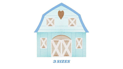 Barn animals embroidery design - Farm embroidery designs machine embroidery pattern - Horse shed pig sheep embroidery file - Farm building