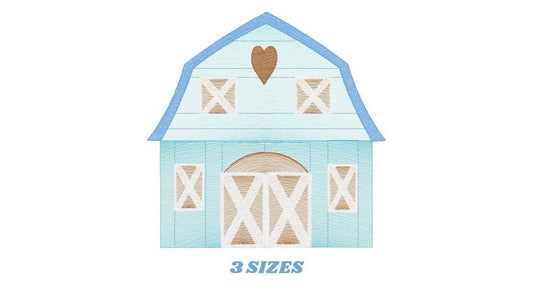 Barn animals embroidery design - Farm embroidery designs machine embroidery pattern - Horse shed pig sheep embroidery file - Farm building Marcia Embroidery