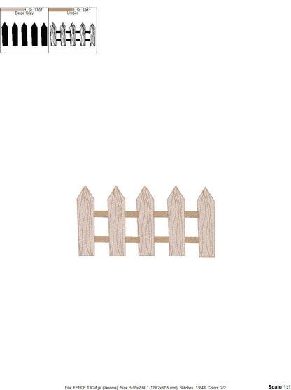 Barn fence embroidery design - Farm fence embroidery designs machine embroidery pattern - Horse pig sheep embroidery file - Boy embroidery