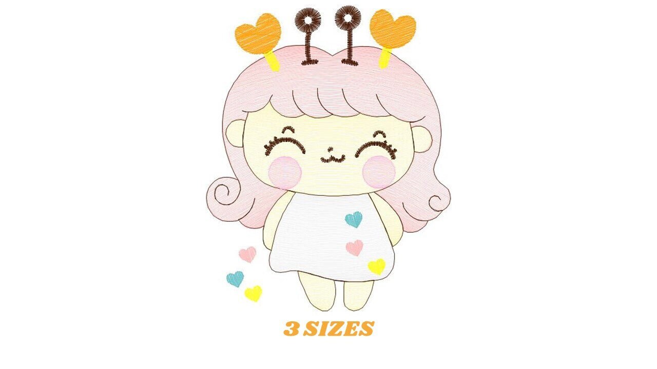 Cancer girl embroidery designs - Zodiac Signs embroidery design machine embroidery pattern - Pixie embroidery file - Cancer Zodiac Sign pes Marcia Embroidery