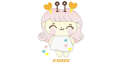 Cancer girl embroidery designs - Zodiac Signs embroidery design machine embroidery pattern - Pixie embroidery file - Cancer Zodiac Sign pes Marcia Embroidery