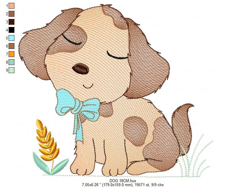 Dog embroidery designs - Cocker embroidery design machine embroidery pattern - Puppy embroidery file -  Pet embroidery instant download pes Marcia Embroidery