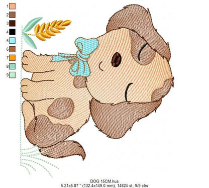 Dog embroidery designs - Cocker embroidery design machine embroidery pattern - Puppy embroidery file -  Pet embroidery instant download pes Marcia Embroidery