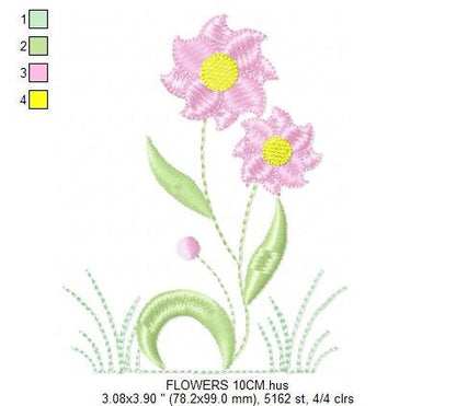 Sunflowers embroidery designs - Flower embroidery design machine embroidery pattern - Towel embroidery file - floral embroidery pes jef hus - Marcia Embroidery