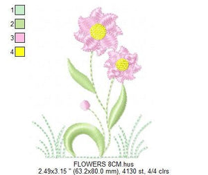 Sunflowers embroidery designs - Flower embroidery design machine embroidery pattern - Towel embroidery file - floral embroidery pes jef hus