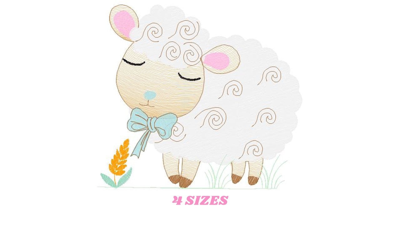 Sheep embroidery design - Lamb embroidery designs machine embroidery pattern - baby boy embroidery file - newborn embroidery sheep design Marcia Embroidery