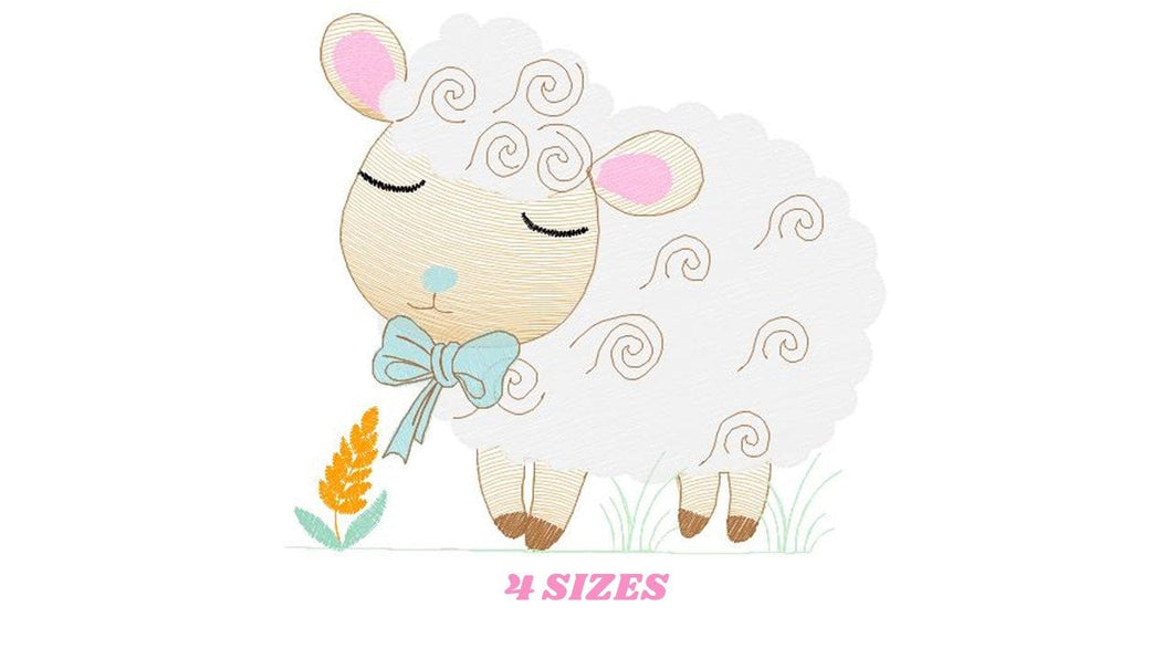 Sheep embroidery design - Lamb embroidery designs machine embroidery pattern - baby boy embroidery file - newborn embroidery sheep design