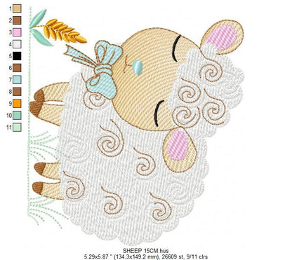 Sheep embroidery design - Lamb embroidery designs machine embroidery pattern - baby boy embroidery file - newborn embroidery sheep design Marcia Embroidery