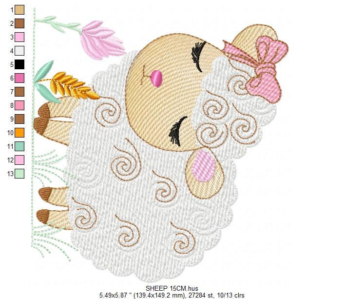 Sheep embroidery design - Lamb embroidery designs machine embroidery pattern - baby boy embroidery file - newborn embroidery sheep design Marcia Embroidery