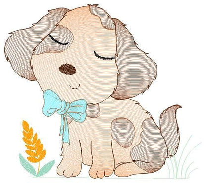 Dog embroidery designs - Cocker embroidery design machine embroidery pattern - Puppy embroidery file -  Pet embroidery instant download pes Marcia Embroidery