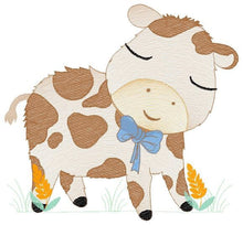 Load image into Gallery viewer, Cow embroidery design - Animal ranch embroidery designs machine embroidery pattern - Farm embroidery file - boy embroidery instant download
