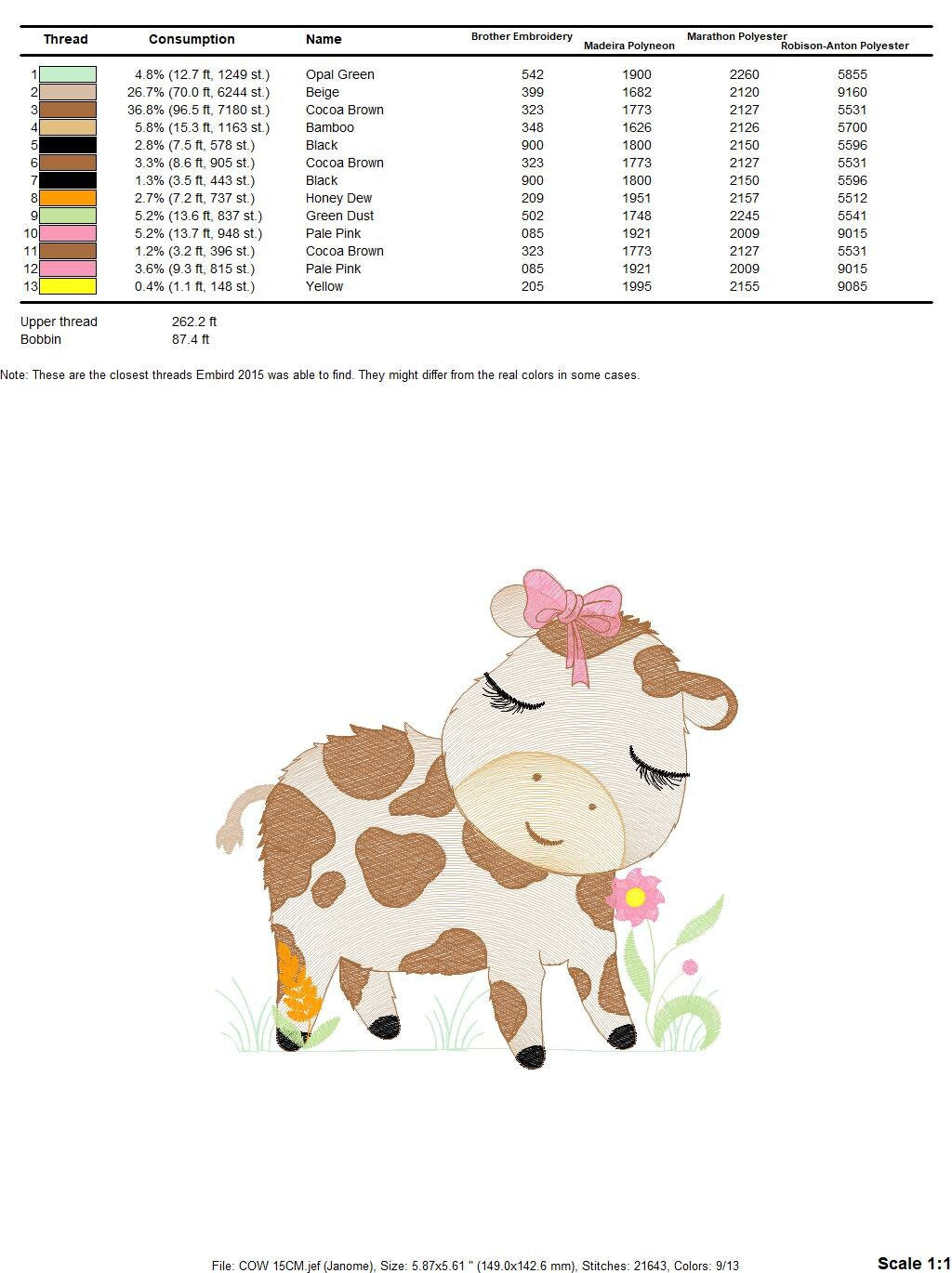 Cow embroidery design - Animal ranch embroidery designs machine embroidery pattern - Farm embroidery file - girl embroidery instant download - Marcia Embroidery
