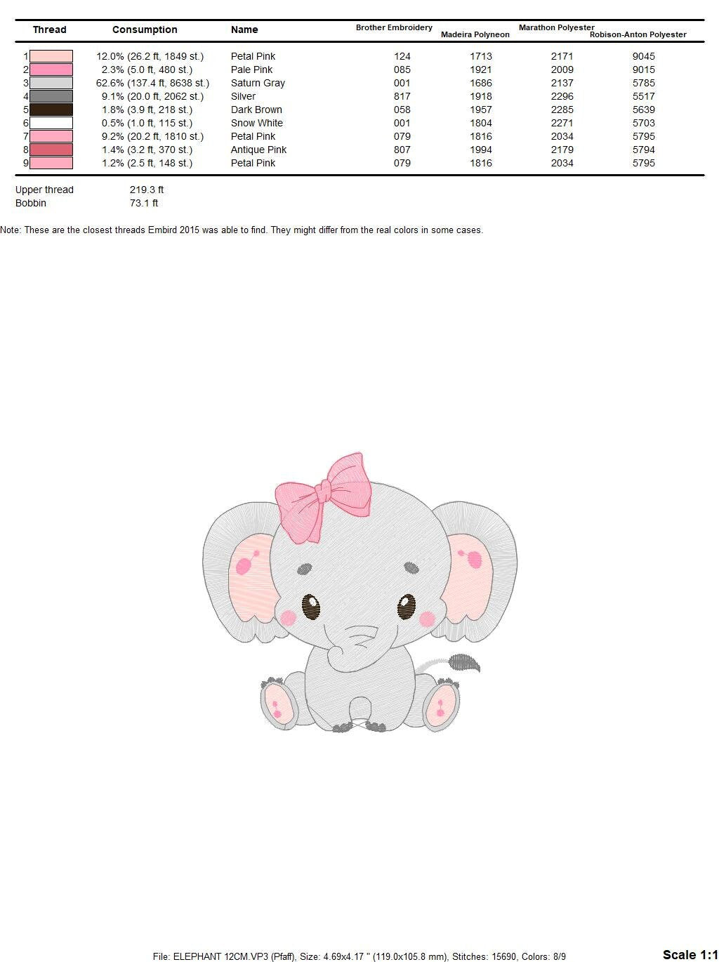 Elephant embroidery designs - Animal embroidery design machine embroidery pattern - Baby Girl embroidery file - kid embroidery Animal Safari Marcia Embroidery