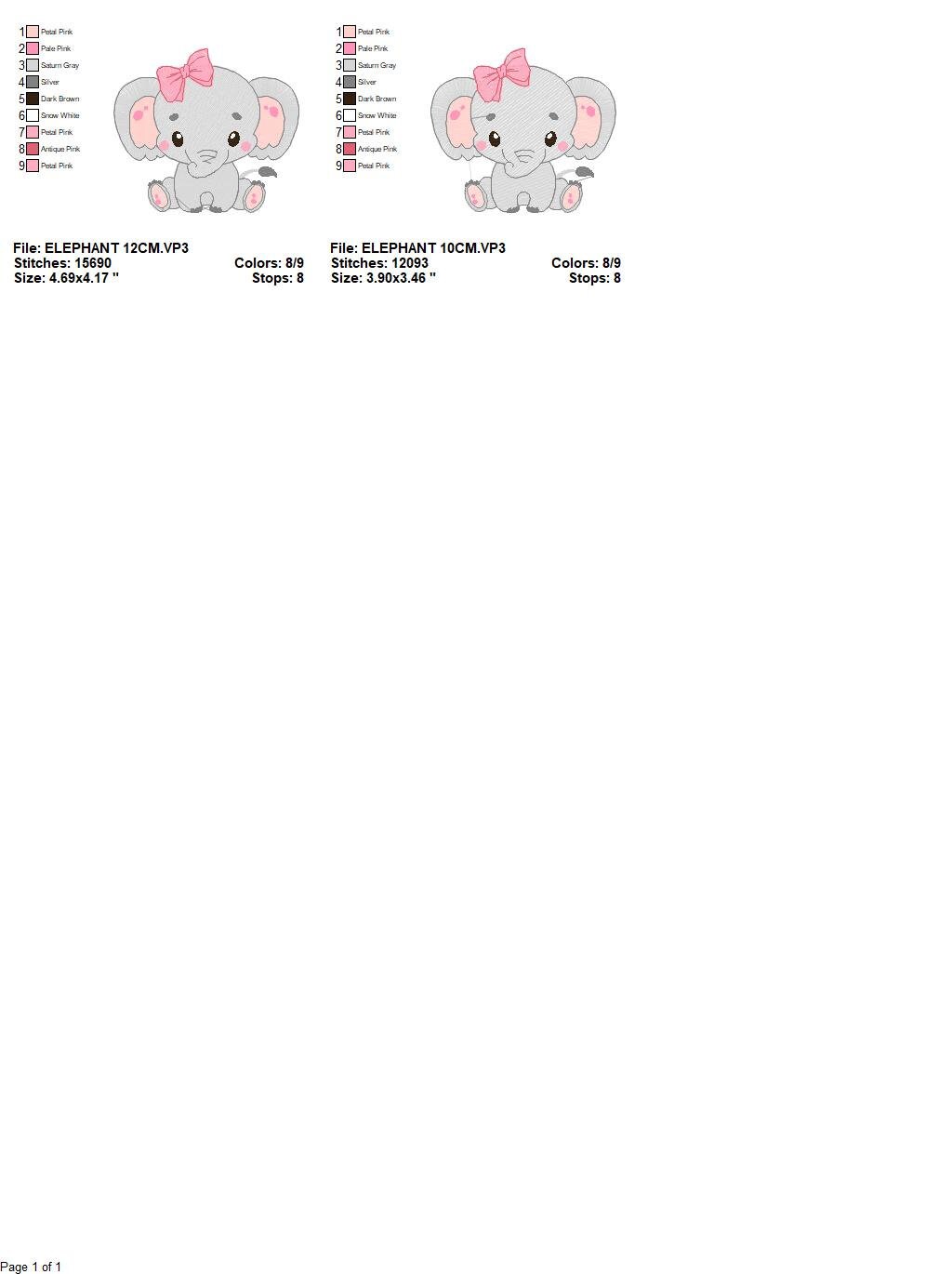 Elephant embroidery designs - Animal embroidery design machine embroidery pattern - Baby Girl embroidery file - kid embroidery Animal Safari Marcia Embroidery