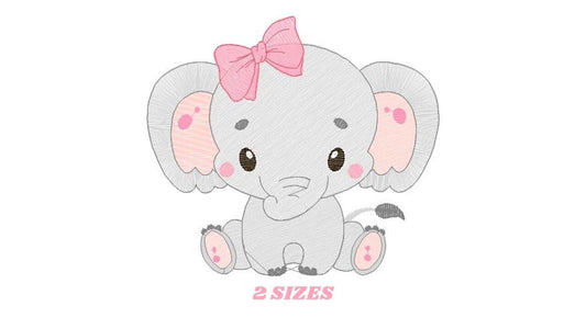 Elephant embroidery designs - Animal embroidery design machine embroidery pattern - Baby Girl embroidery file - kid embroidery Animal Safari