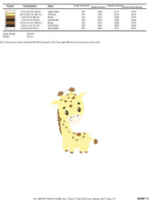 Carica l&#39;immagine nel visualizzatore di Gallery, Giraffe embroidery design - Safari Wild Animal embroidery designs machine embroidery pattern - Baby boy embroidery file - Instant download
