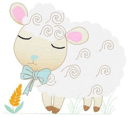 Sheep embroidery design - Lamb embroidery designs machine embroidery pattern - baby boy embroidery file - newborn embroidery sheep design Marcia Embroidery