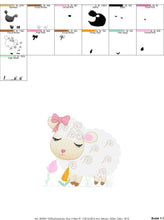 Load image into Gallery viewer, Sheep embroidery design - Lamb embroidery designs machine embroidery pattern - baby boy embroidery file - newborn embroidery sheep design
