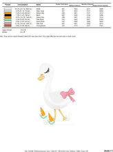 Cargar imagen en el visor de la galería, Goose embroidery designs - Baby Girl embroidery design machine embroidery pattern - Goose embroidery file - Swan with flowers Digital file
