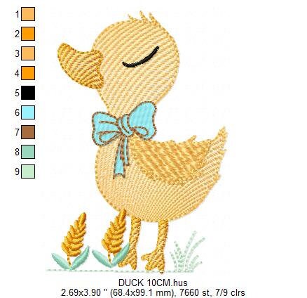 Duck embroidery design - Baby girl embroidery designs machine embroidery pattern - animal embroidery file - duck flowers instant download Marcia Embroidery