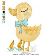 Carica l&#39;immagine nel visualizzatore di Gallery, Duck embroidery design - Baby girl embroidery designs machine embroidery pattern - animal embroidery file - duck flowers instant download

