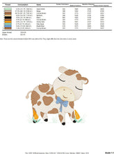 Load image into Gallery viewer, Cow embroidery design - Animal ranch embroidery designs machine embroidery pattern - Farm embroidery file - boy embroidery instant download
