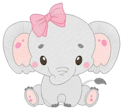 Elephant embroidery designs - Animal embroidery design machine embroidery pattern - Baby Girl embroidery file - kid embroidery Animal Safari Marcia Embroidery