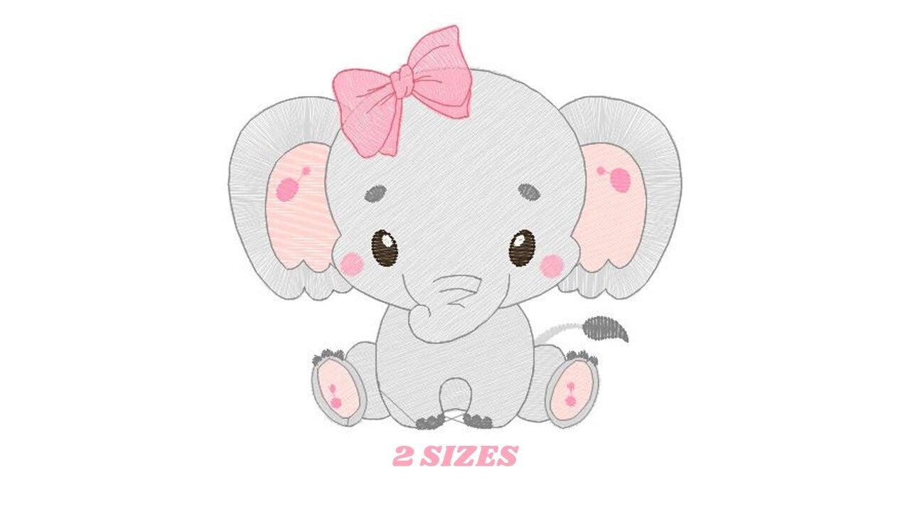 Elephant embroidery designs - Animal embroidery design machine embroidery pattern - Baby Girl embroidery file - kid embroidery Animal Safari Marcia Embroidery