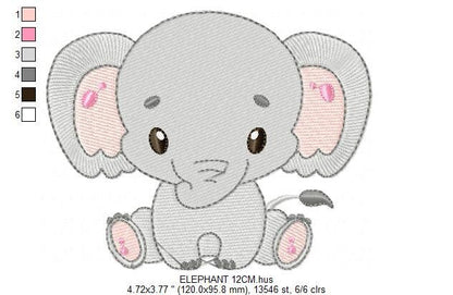 Elephant embroidery designs - Animal embroidery design machine embroidery pattern - Baby Boy embroidery file - Safari embroidery download - Marcia Embroidery