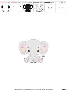 Elephant embroidery designs - Animal embroidery design machine embroidery pattern - Baby Boy embroidery file - Safari embroidery download