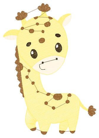Giraffe embroidery design - Safari Wild Animal embroidery designs machine embroidery pattern - Baby boy embroidery file - Instant download