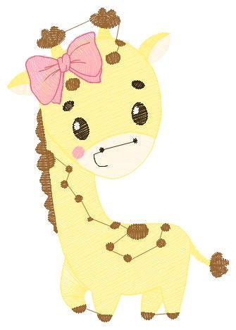 Giraffe embroidery design - Animal embroidery designs machine embroidery pattern - Baby girl embroidery file - Instant download digital file Marcia Embroidery