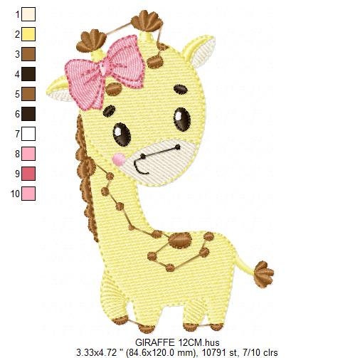 Giraffe embroidery design - Animal embroidery designs machine embroidery pattern - Baby girl embroidery file - Instant download digital file Marcia Embroidery