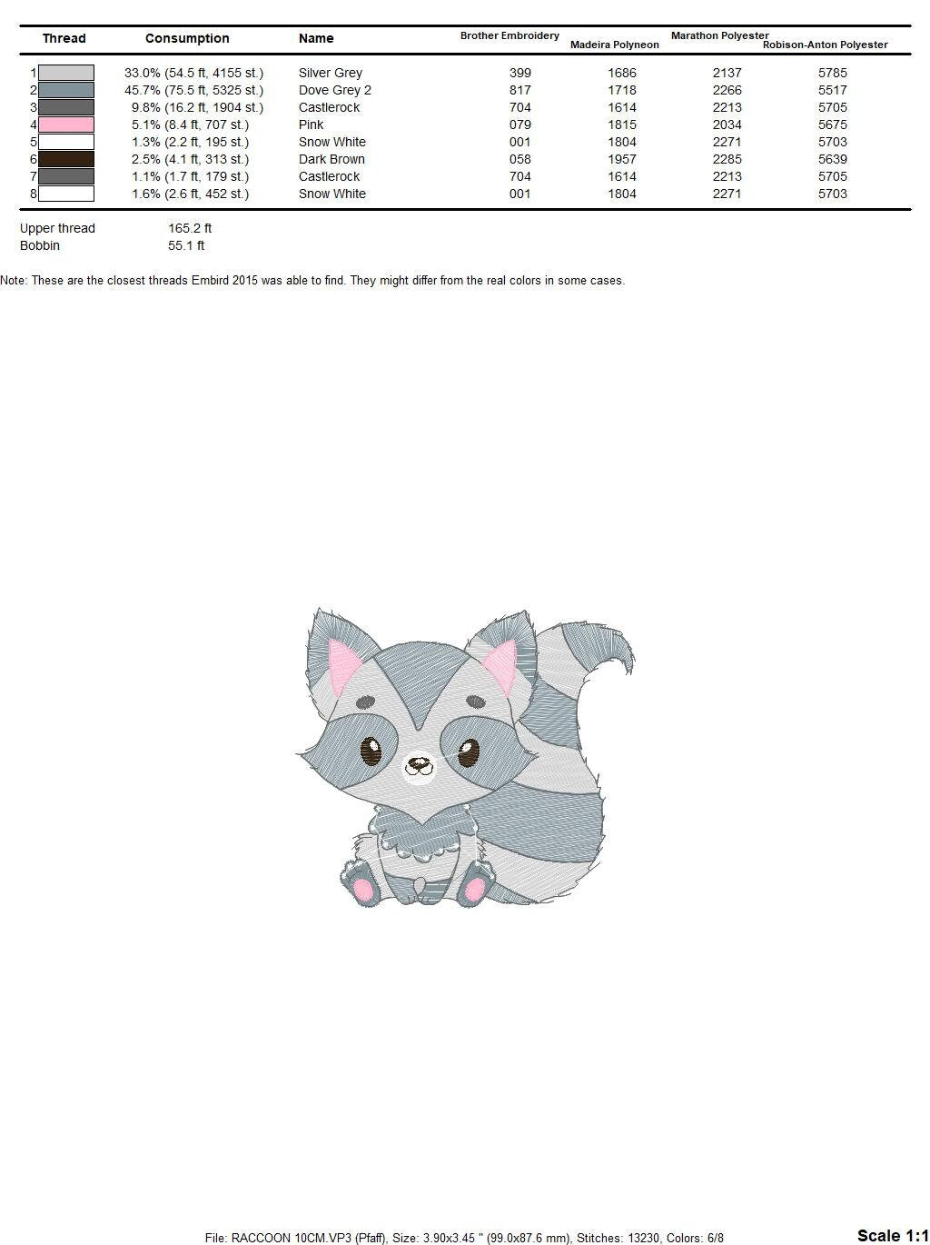 Raccoon embroidery designs - Animal embroidery design machine embroidery pattern - woodland embroidery file - Baby boy embroidery download Marcia Embroidery