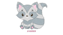 Laden Sie das Bild in den Galerie-Viewer, Raccoon embroidery designs - Animal embroidery design machine embroidery pattern - woodland embroidery file - Baby boy embroidery download
