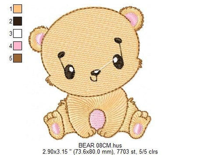 Sweet Bear embroidery designs - Teddy embroidery design machine embroidery pattern - Baby Boy embroidery file - instant download pes jef vp3 Marcia Embroidery