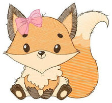 Charger l&#39;image dans la galerie, Red Fox embroidery designs - Woodland animals embroidery design machine embroidery pattern - baby girl embroidery file - instant download
